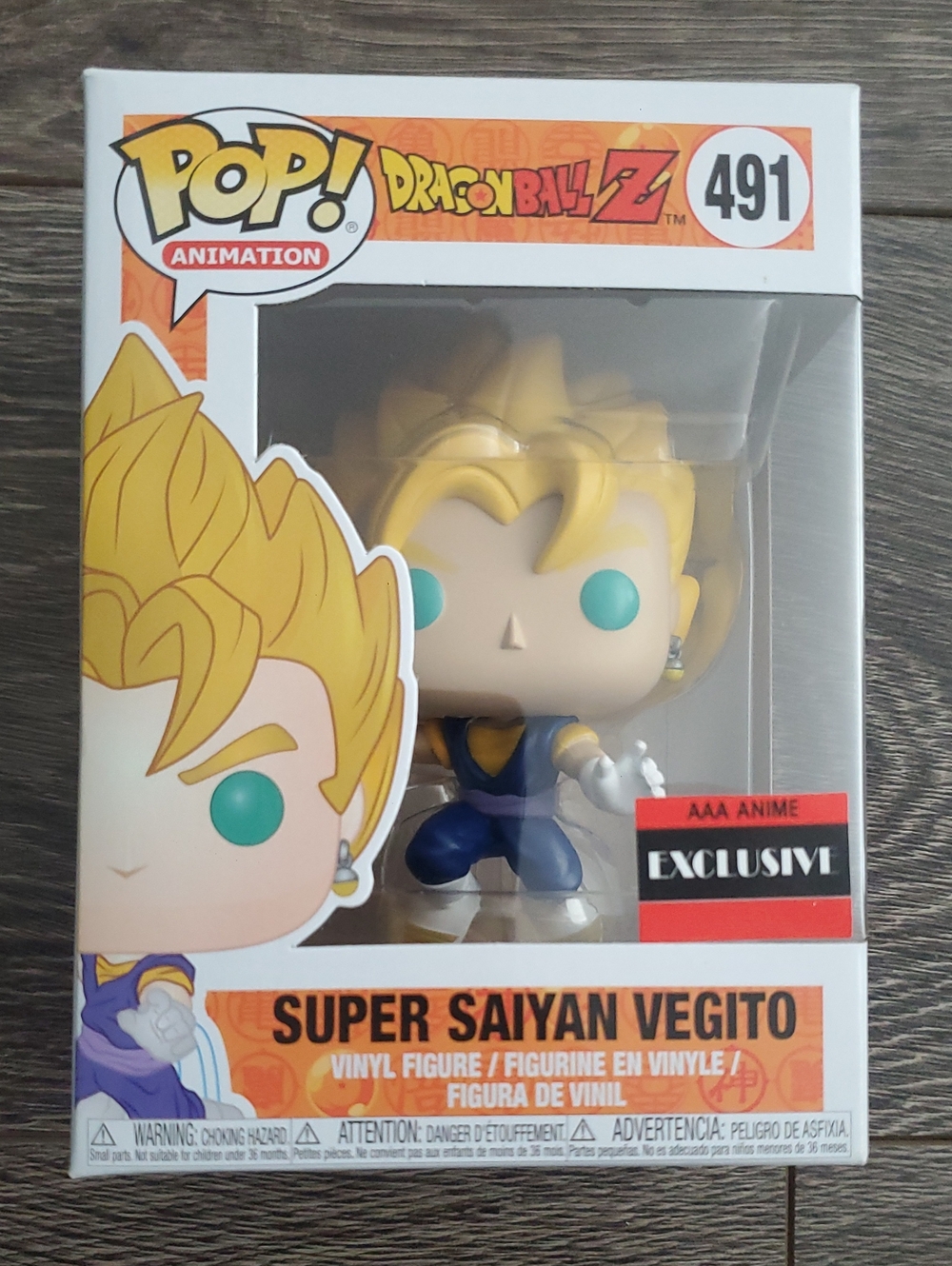DRAGONBALL Z Super Saiyan Vegito #491 Funko Pop AAA ANIME EXCLUSIVE